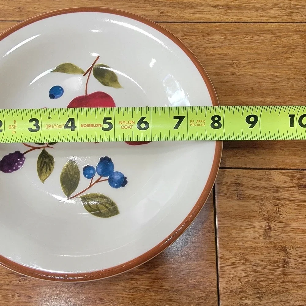 LONGABERGER Fruit Medley Berry Salad Dessert Lunch Plates‎ SET OF 5 Cottagecore